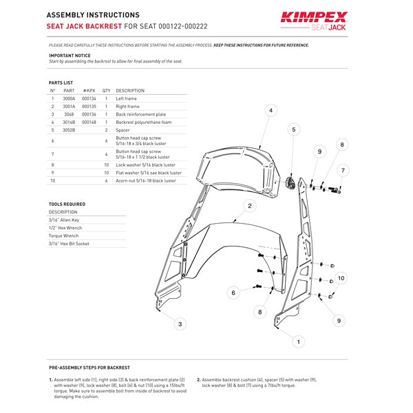 Kimpex SeatJack Passenger Seat