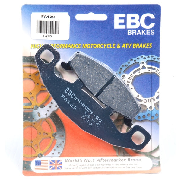 Plaquettes de frein moto EBC série « X » Sport & Enduro organiques - Avant droite, Avant gauche, Arrière droite, Arrière gauche