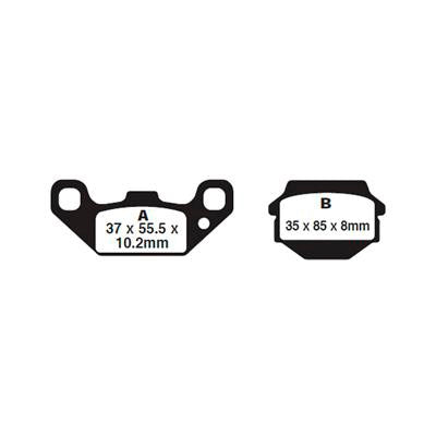 EBC  “R“ Long Life Sintered Brake Pad Sintered metal - Front Right, Front left