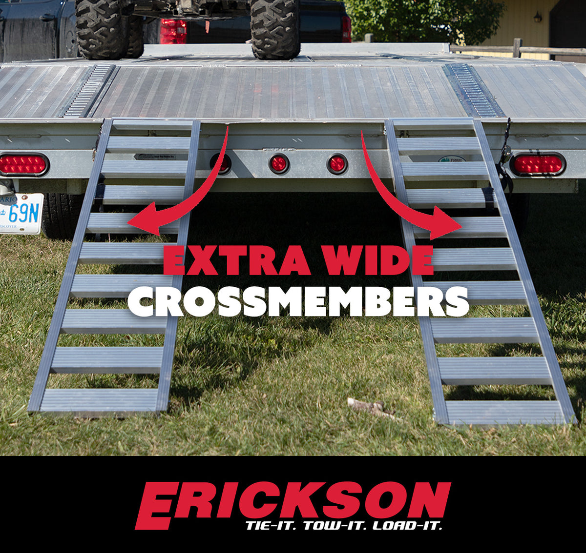 (2) 13" X 77" 1250 Lb Straight Aluminum Ramps