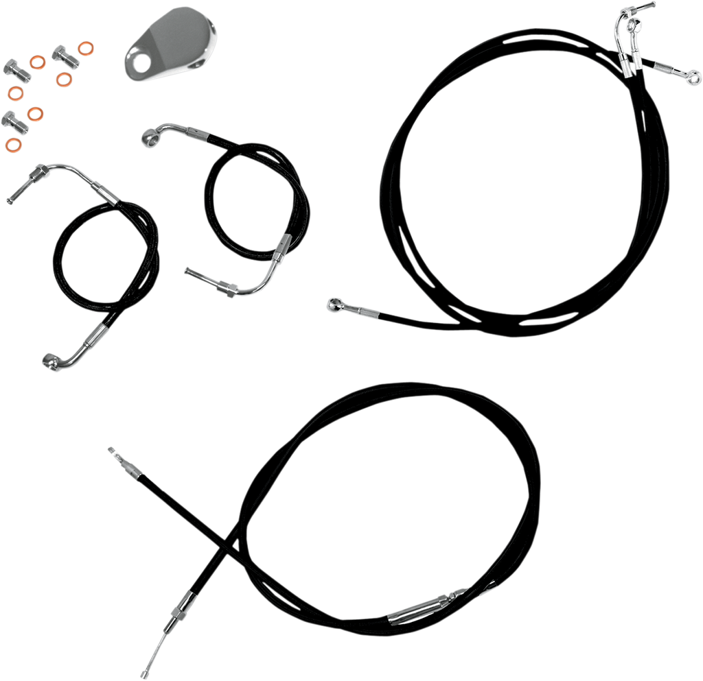 Standard Black Vinyl Handlebar Cable/Brake Line Kit — Ape Hanger