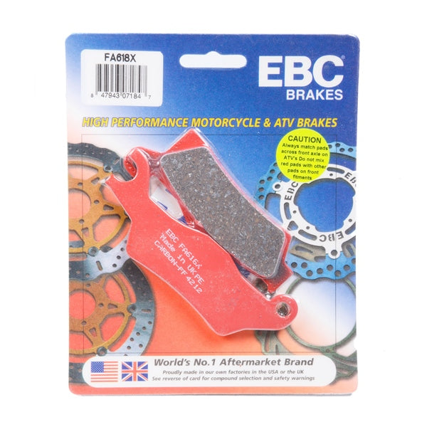 EBC "X" Plaquette de frein Carbone Graphite Organique - Avant gauche, Arrière gauche