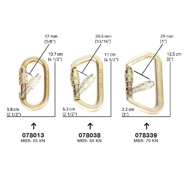 Portable Winch Steel Locking Carabiner