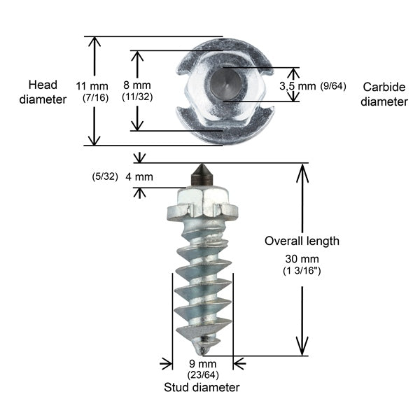 IGrip Tire Studs SS25 30 mm