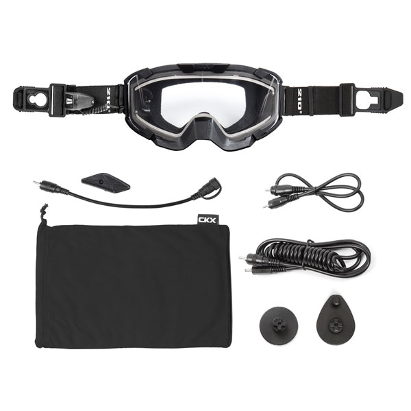 CKX Insulated Electric 210° Goggles for Trail Matte Black