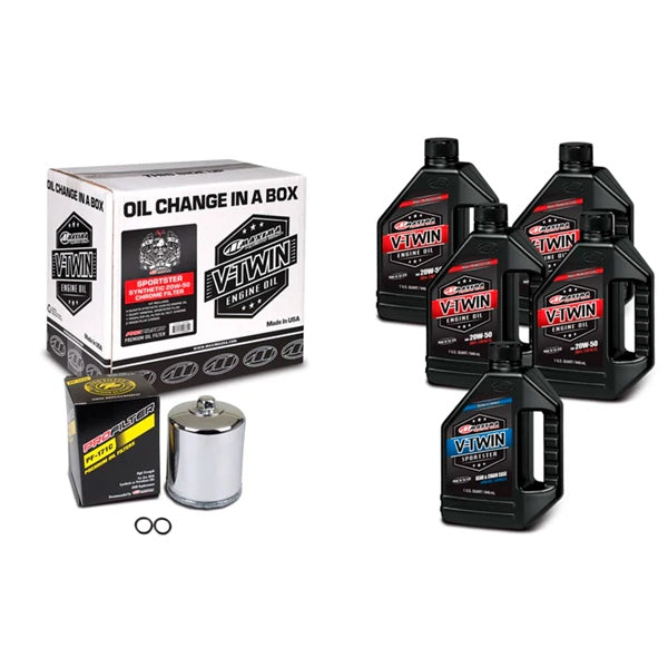Maxima V-Twin Oil Change Kit - 20W-50 20W50