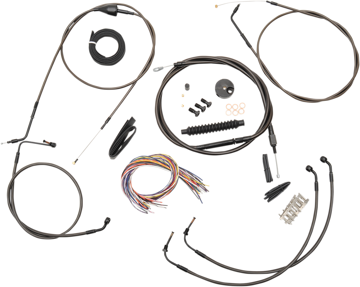 Complete Midnight Braided Handlebar Cable/Brake Line Kit — Standard