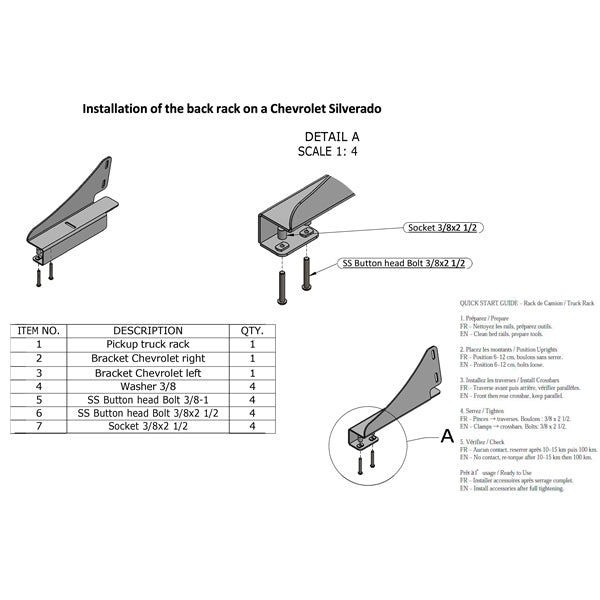 Bison Bumpers Mounting Bracket