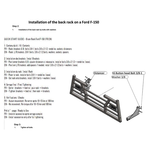 Bison Bumpers Mounting Bracket