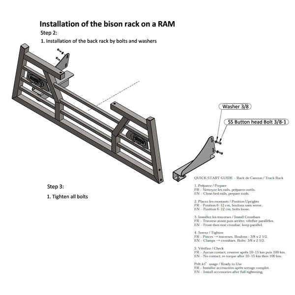 Bison Bumpers Mounting Bracket