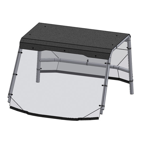 Direction 2 Windshield with Roof - Scratch Resistant POLARIS