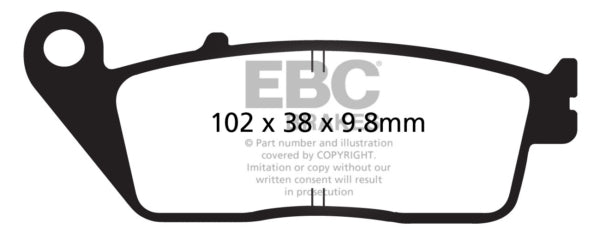 EBC  V-Pad Brake Pad Organic - Front Right, Front left, Rear Right, Rear left