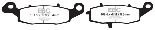 EBC  V-Pad Brake Pad Organic - Front Right, Front left, Rear Right