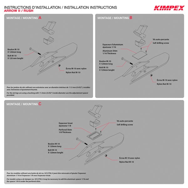 Kimpex Rush Ski Kits