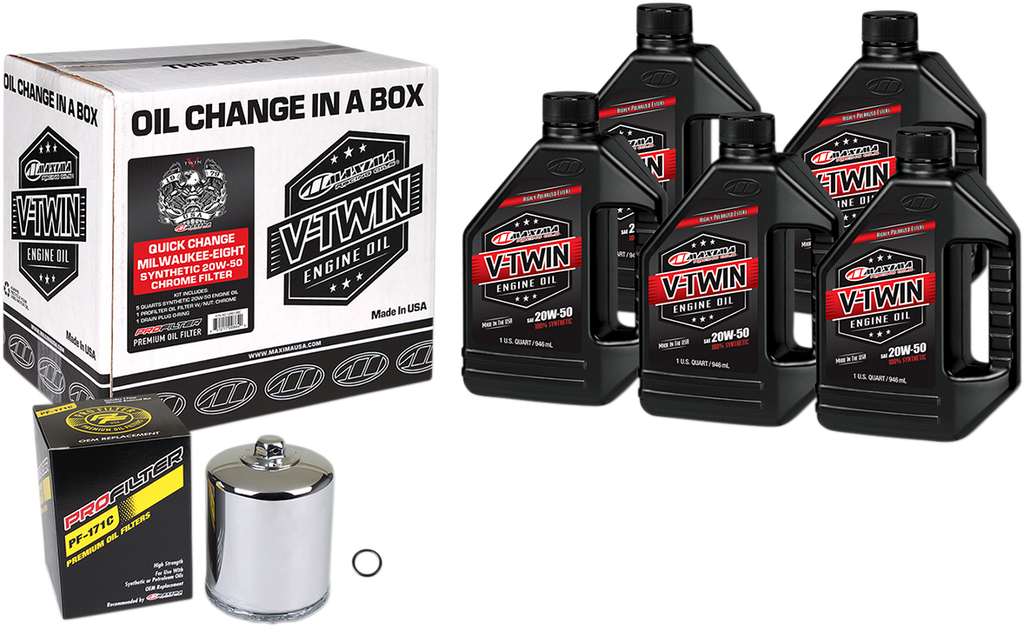 Quick Change Milwaukee-Eight Synthetic 20W-50 Oil Change Kit