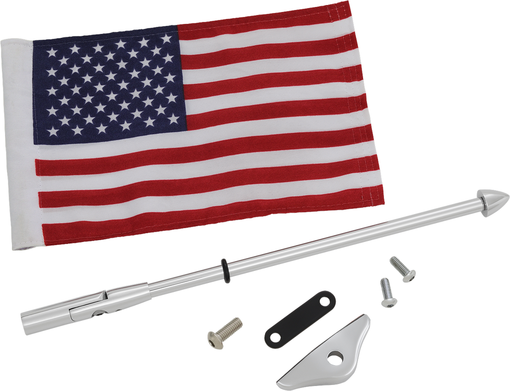 Folding Flag Pole with US Flag