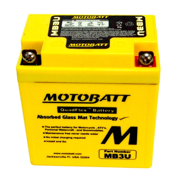 Motobatt Quadflex AGM Battery MB3U