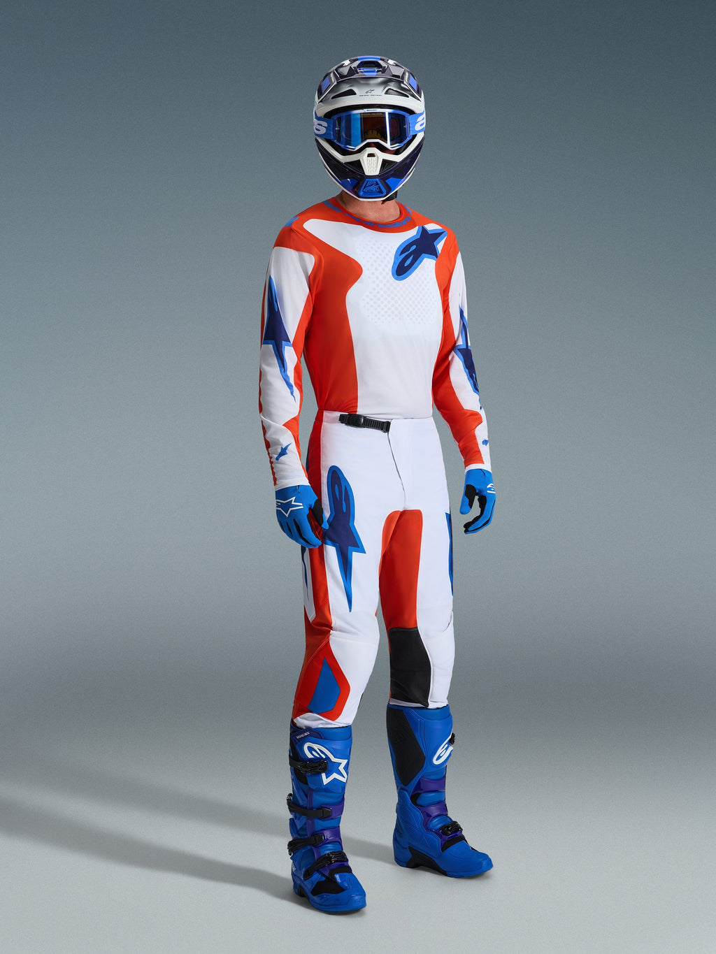 Pant Fluid Grid Oran/Blue