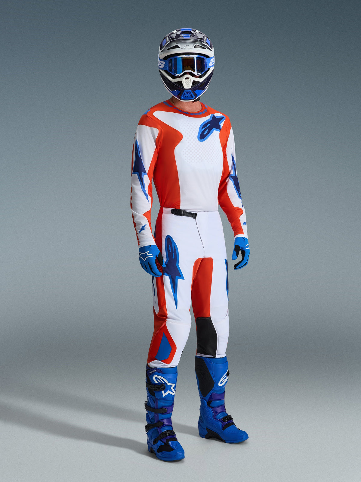 Pant Fluid Grid Oran/Blue