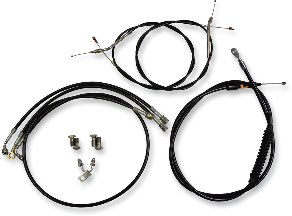 Standard Black Vinyl Handlebar Cable/Brake Line Kit — Ape Hanger