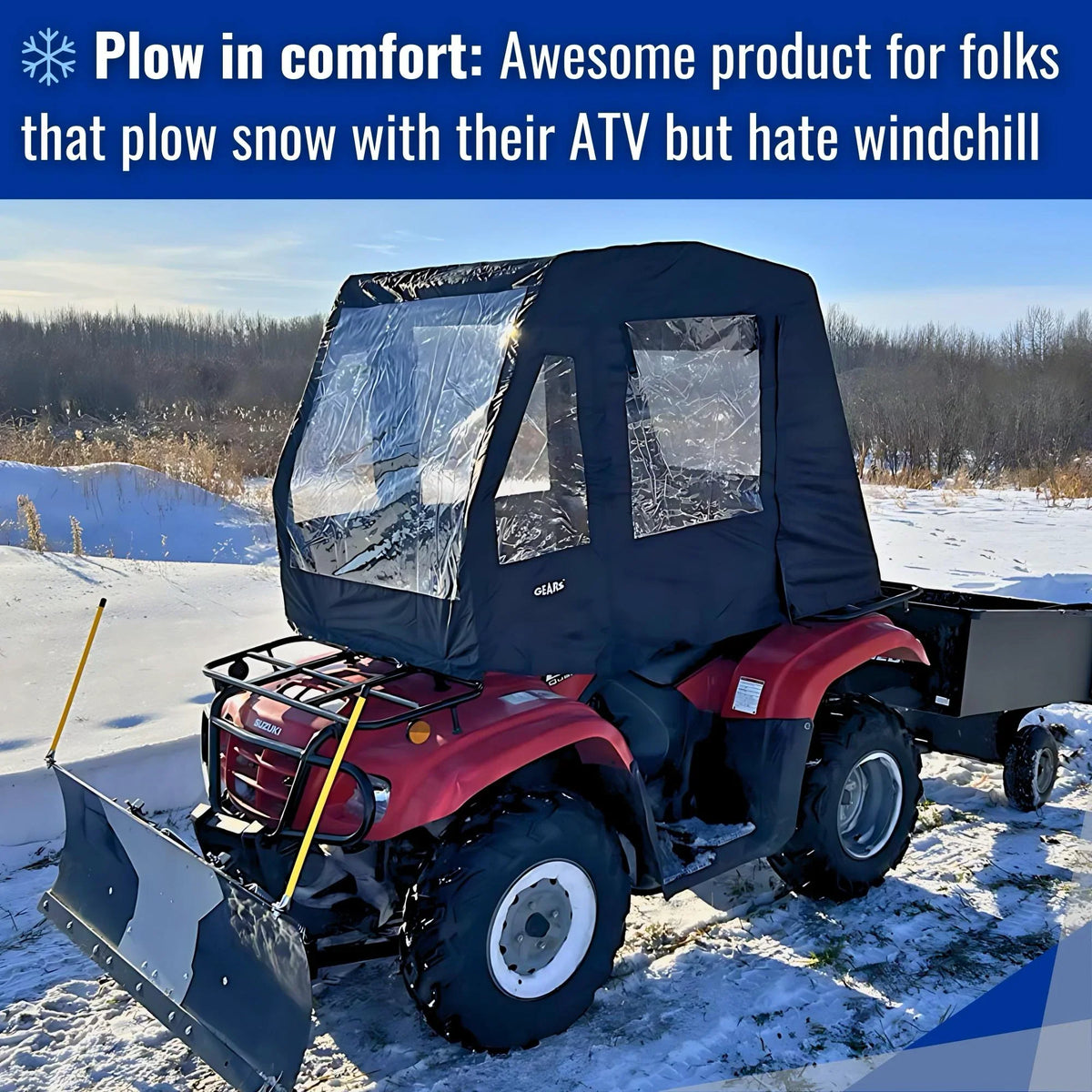 Atv Cabin Cover - Black