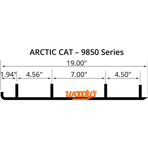 WOODYS Extender Trail III Carbide Runner Blowmold - ARCTIC CAT
