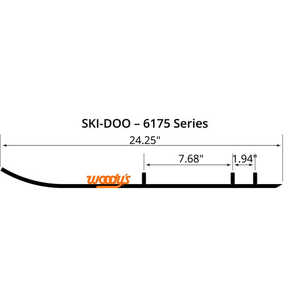 WOODYS Standard Runner Steel Ski - SKI-DOO