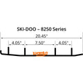 WOODYS Extender Trail III Carbide Runner Composite Flex - SKI-DOO