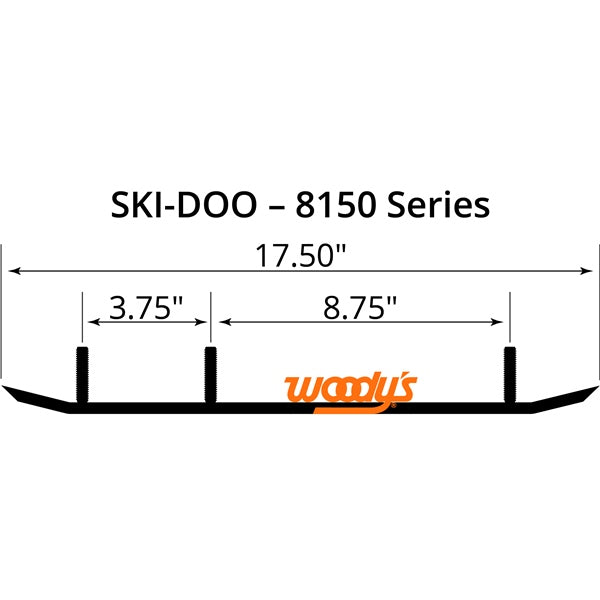 WOODYS Trail Blazer IV Carbide Runner Composite - SKI-DOO
