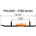 WOODYS Extender Trail III Carbide Runner IQ2 Trak, Steel Ski, Sans selle & composite, EZ Steer