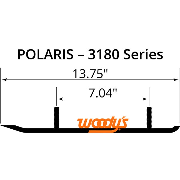 WOODYS Extender Trail III Carbide Runner IQ2 Trak, Steel Ski, Sans selle & composite, EZ Steer