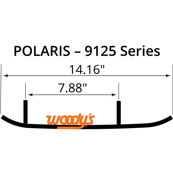 WOODYS Extender Trail III Carbide Runner Sidehiller - POLARIS