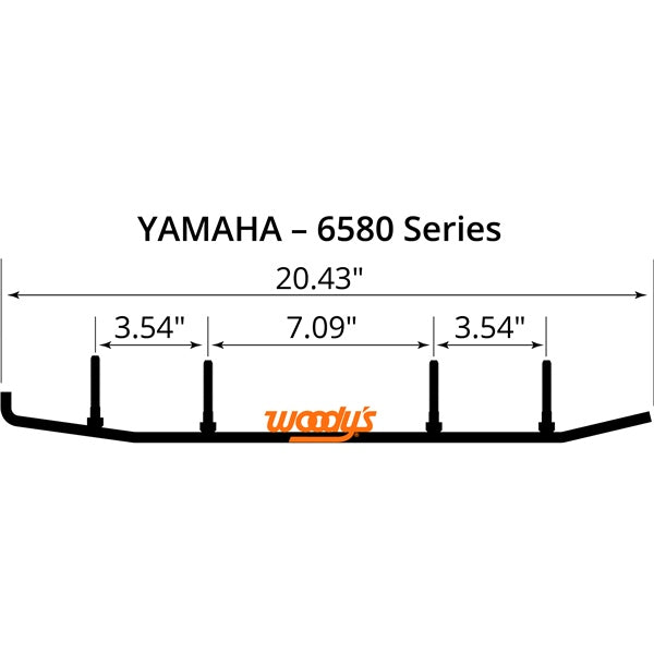 WOODYS Extender Trail III Carbide Runner 8HG Single Keel - YAMAHA
