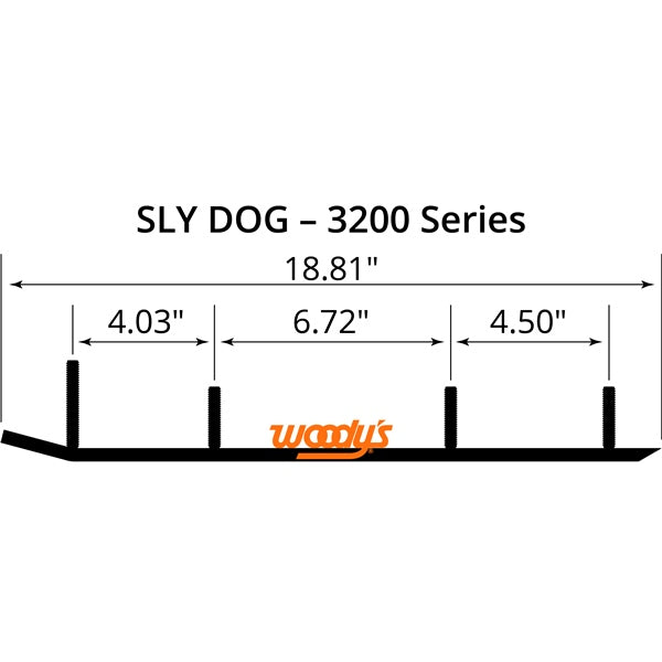 WOODYS Trail Blazer IV Carbide Runner Hell Hound, Powder Hound Trail: 6"/7"/8", Attack