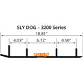 WOODYS Trail Blazer IV Carbide Runner Hell Hound, Powder Hound Trail: 6"/7"/8", Attack
