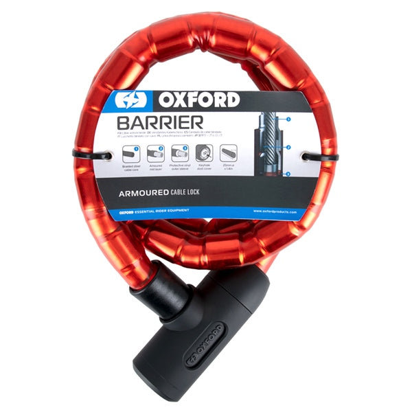 Oxford Products Barrier Armoured Cable Lock