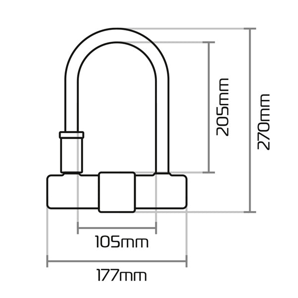 Oxford Products Magnum U-lock with Bracket