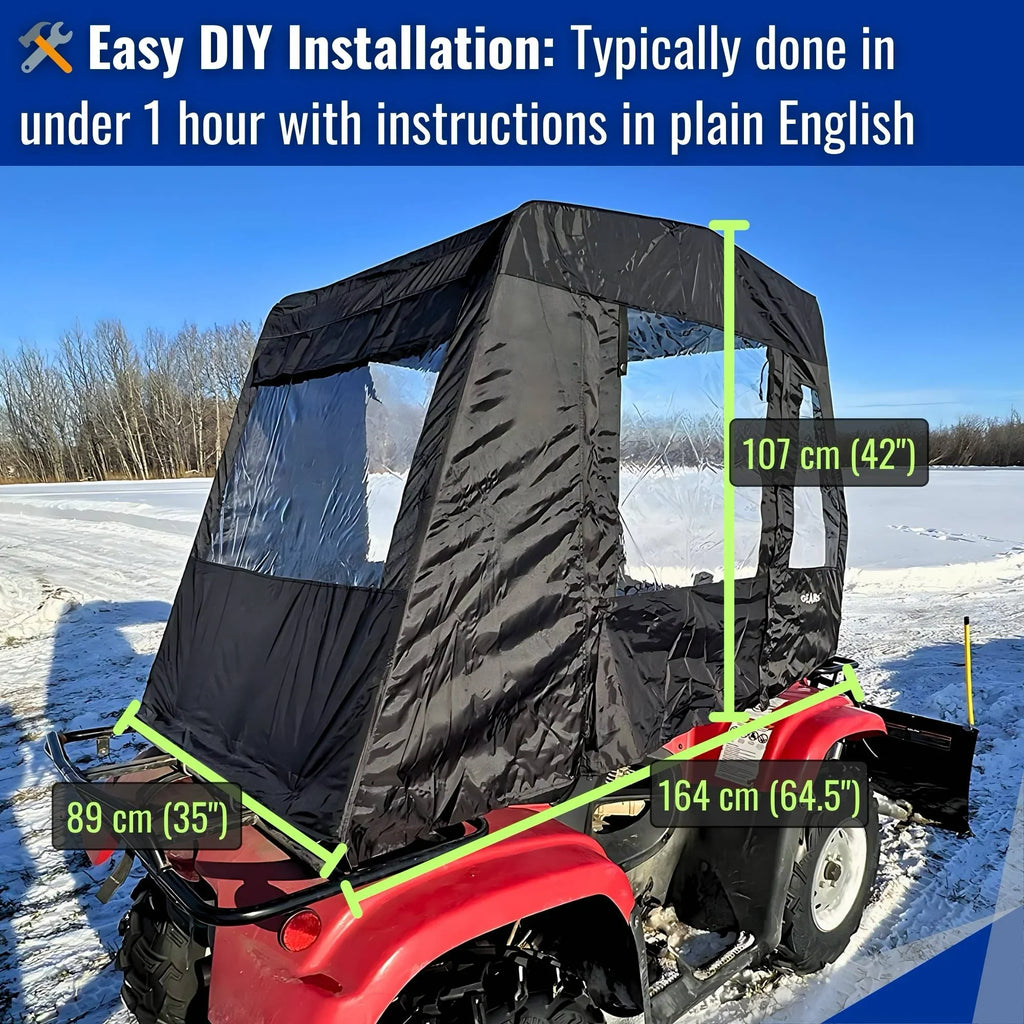 Atv Cabin Cover - Black