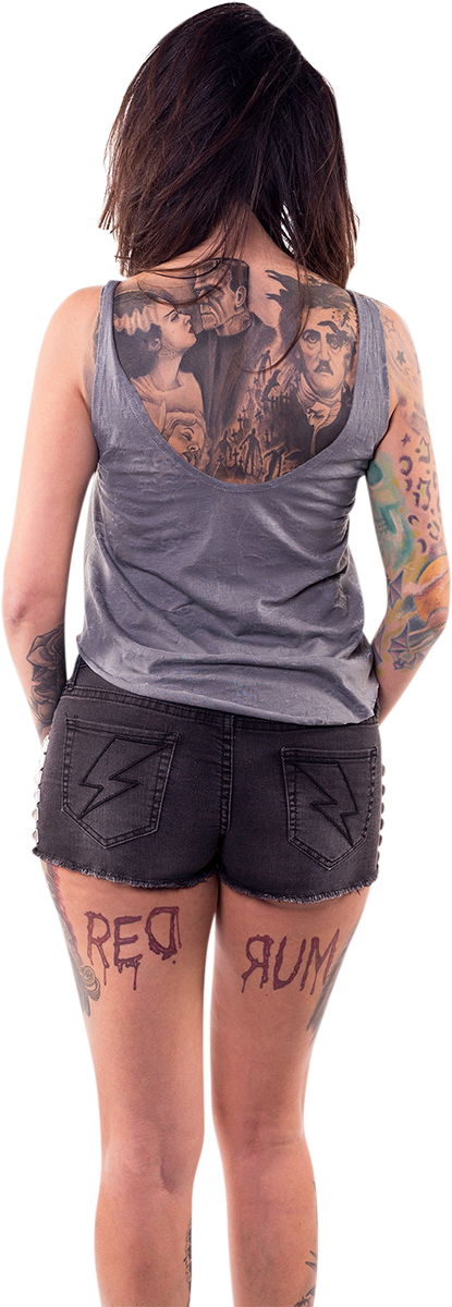 Women's Skull and Crossbones Loose Tank Top