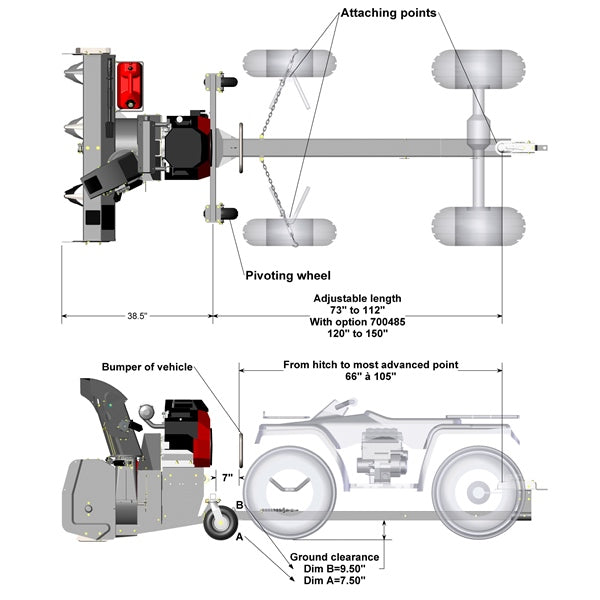 Bercomac Snowblower 54'' Versatile Plus/Engine 15HP