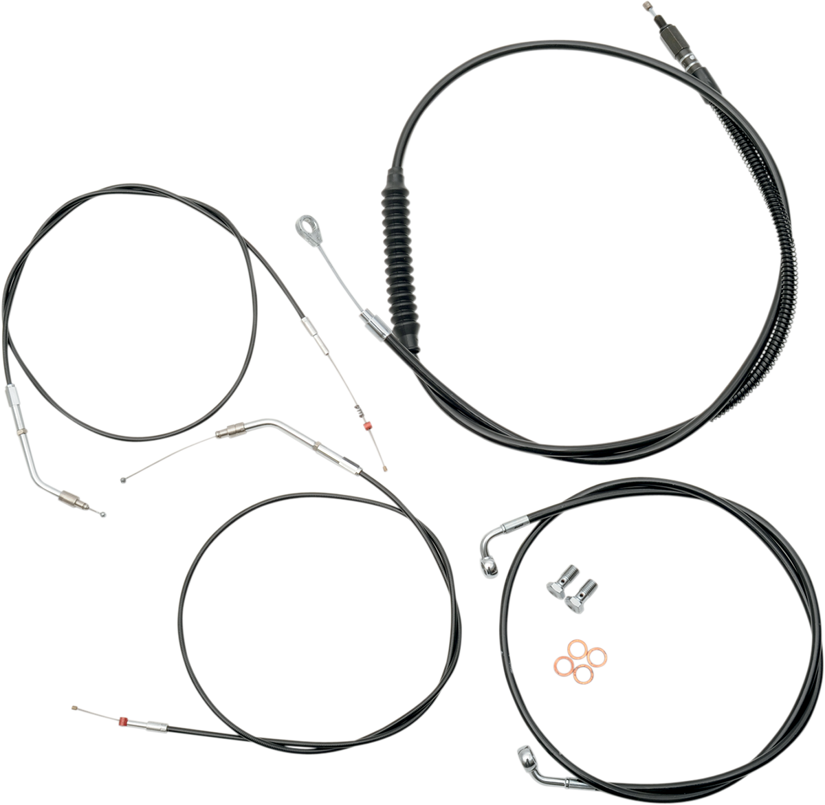 Standard Black Vinyl Handlebar Cable/Brake Line Kit — Ape Hanger