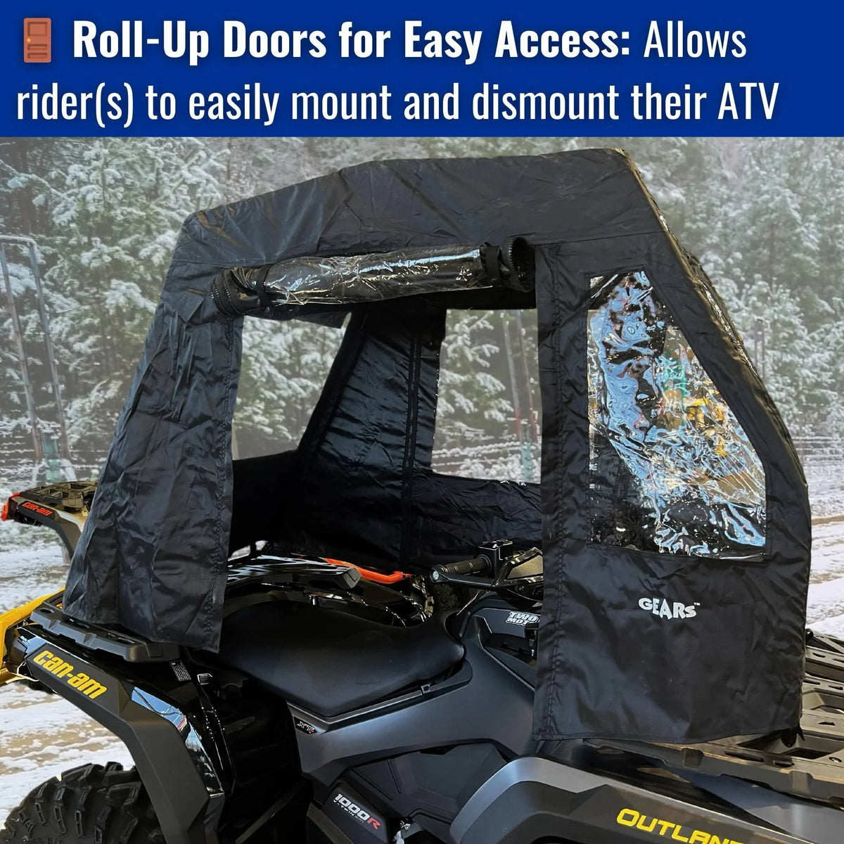 Atv Cabin Cover - Black