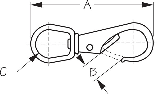 Sea Dog Swivel Eye Boat Snap Hook