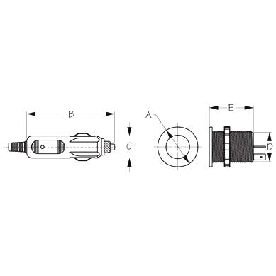 Sea Dog Deluxe Power Socket 12-Volt