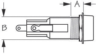 Sea Dog Fuse Holder with Push in Cap