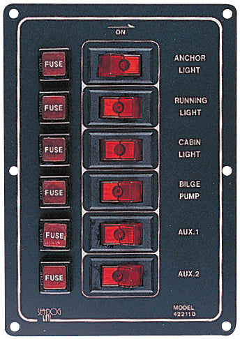 Sea Dog Aluminum Horizontal Switch Panel
