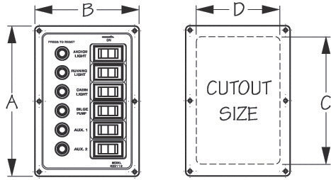 Sea Dog Aluminum Breaker Panel