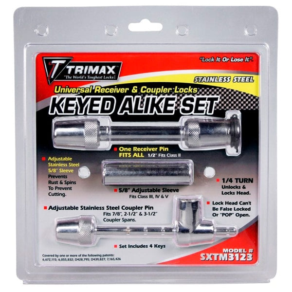 Trimax Universal Receiver and Coupler Lock Set