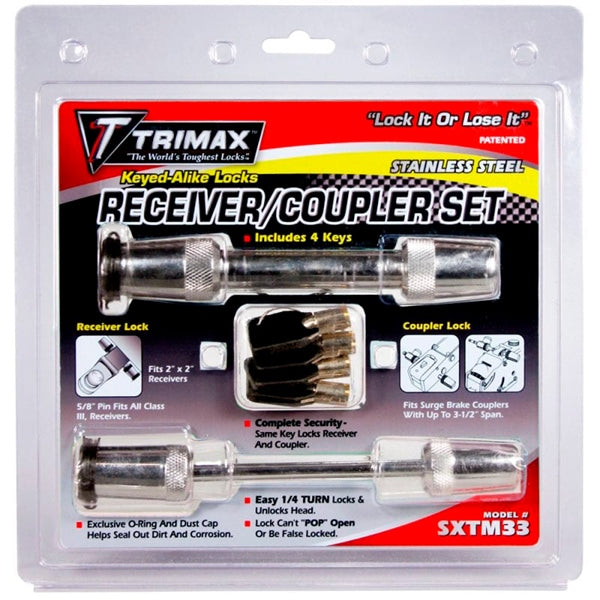 Trimax Receiver and Coupler Lock Set  - SXTM33