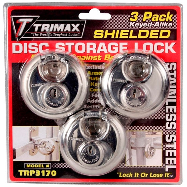 Trimax Steel Round Padlock Set